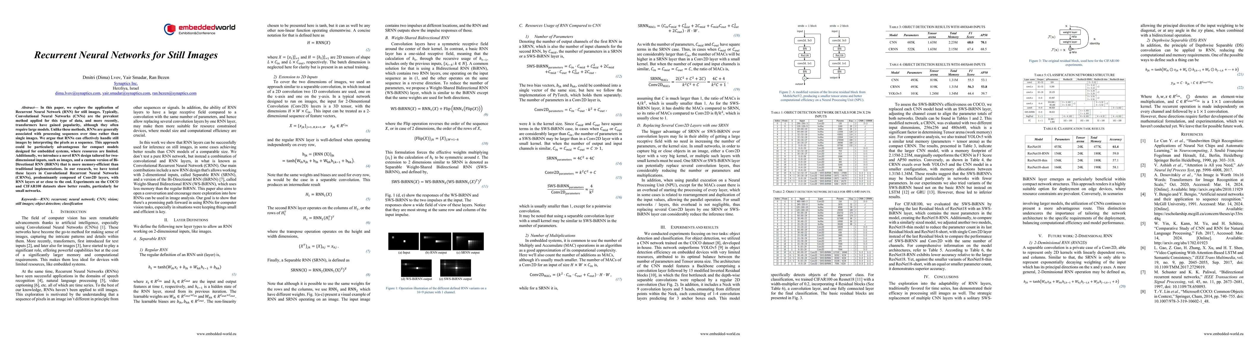 Thumbnail for Recurrent Neural Networks for Still Images