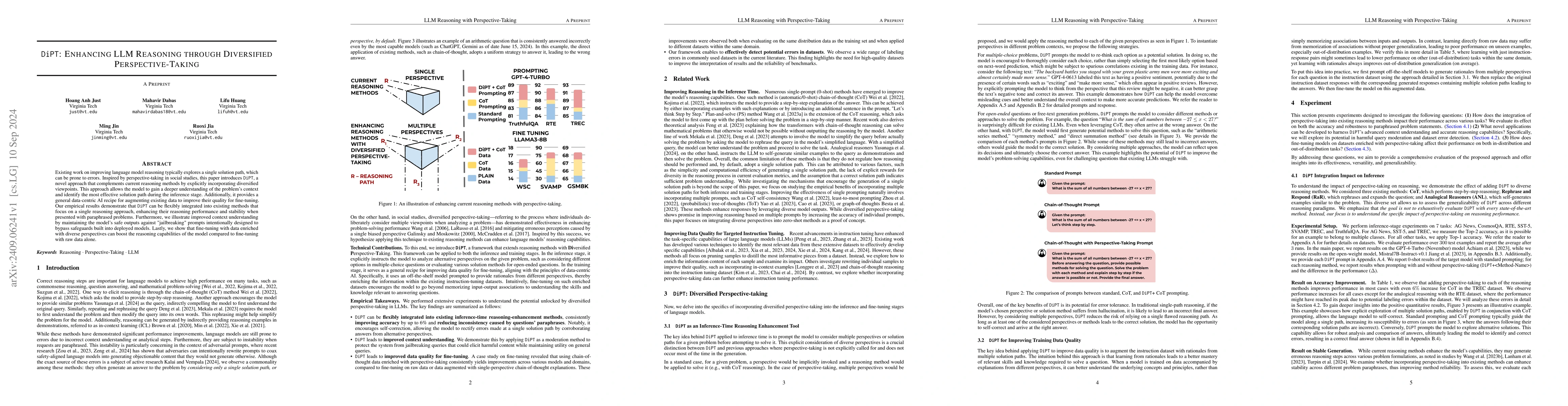 Thumbnail for DiPT: Enhancing LLM reasoning through diversified perspective-taking