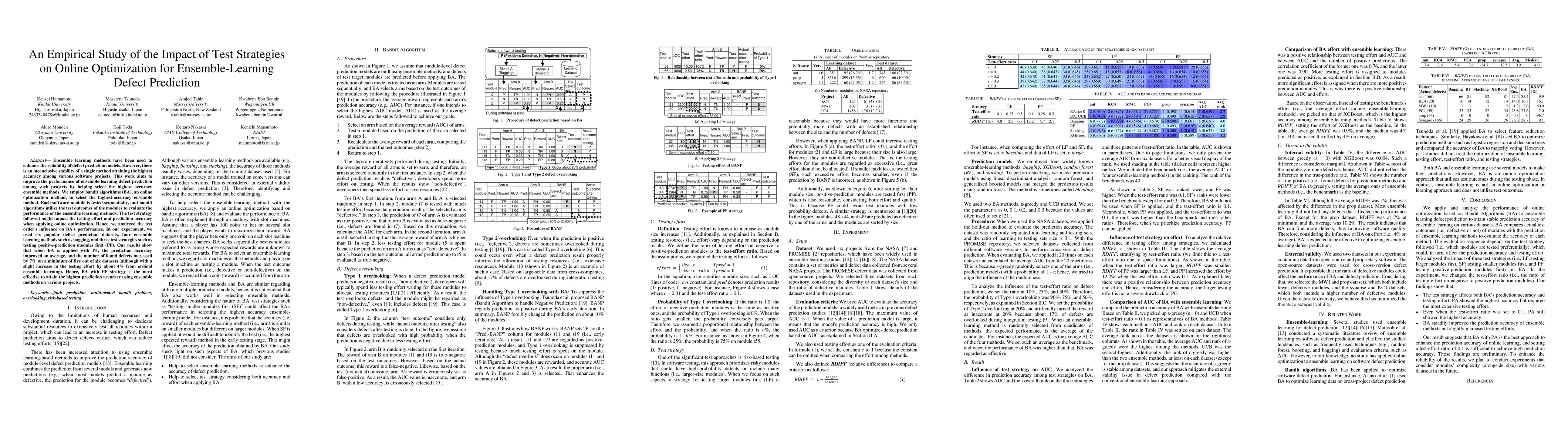 Thumbnail for An Empirical Study of the Impact of Test Strategies on Online
  Optimization for Ensemble-Learning Defect Prediction