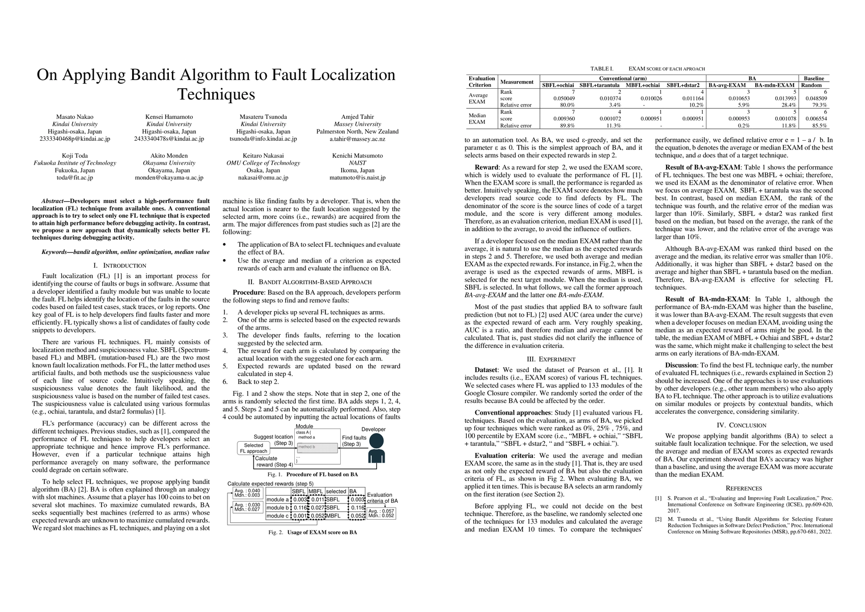 Thumbnail for On Applying Bandit Algorithm to Fault Localization Techniques