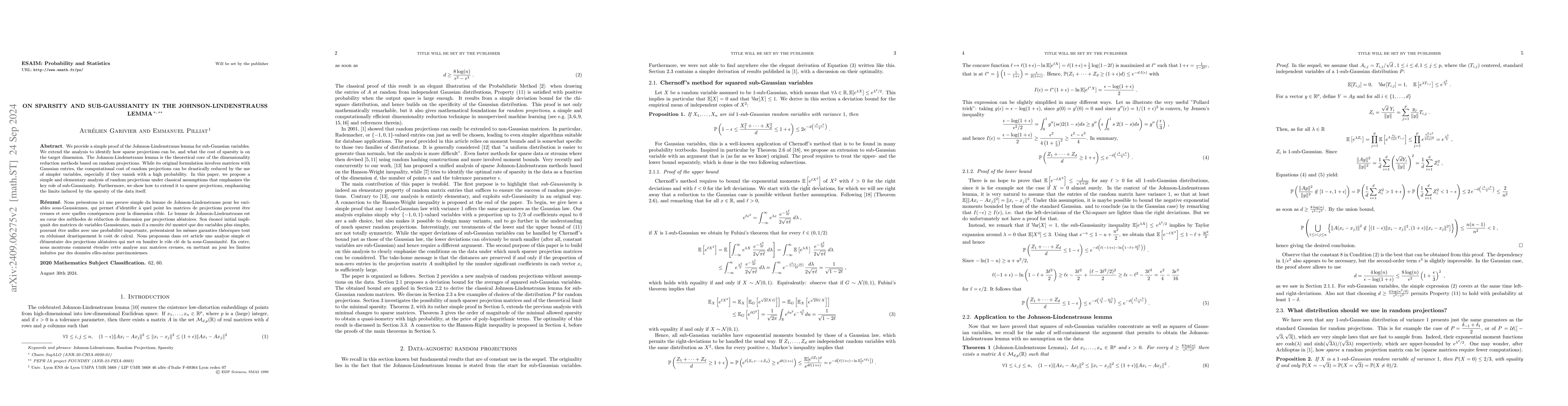 Thumbnail for On Sparsity and Sub-Gaussianity in the Johnson-Lindenstrauss Lemma