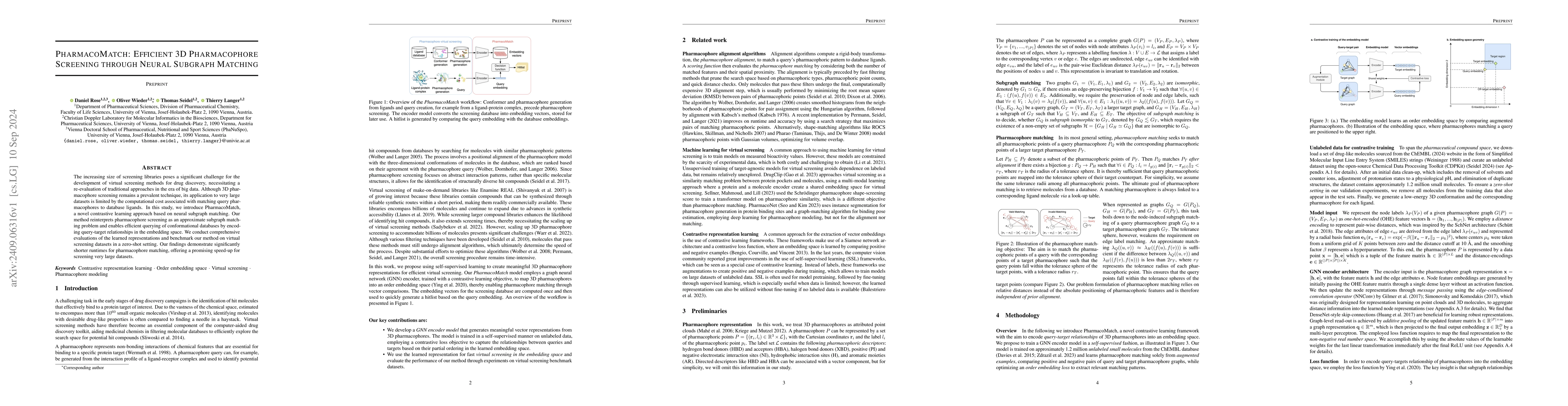 Thumbnail for PharmacoMatch: Efficient 3D Pharmacophore Screening through Neural
  Subgraph Matching