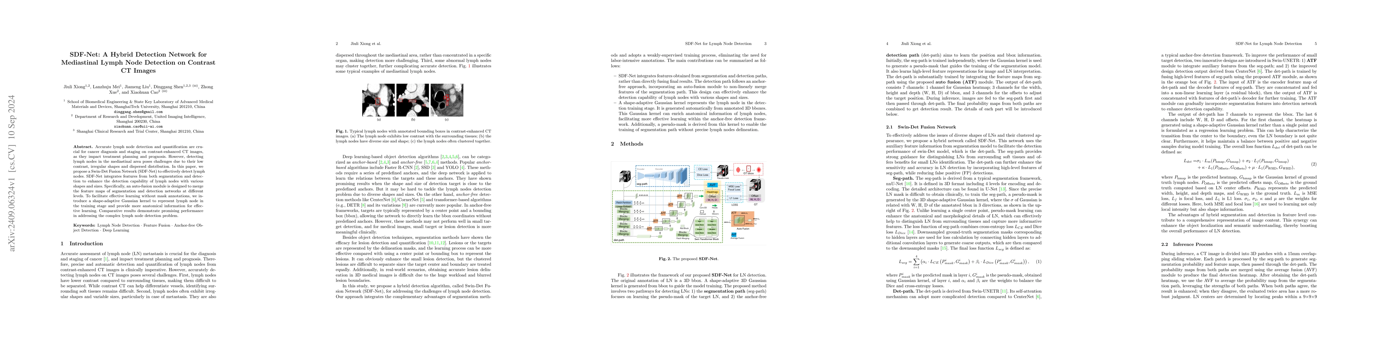 Thumbnail for SDF-Net: A Hybrid Detection Network for Mediastinal Lymph Node Detection
  on Contrast CT Images