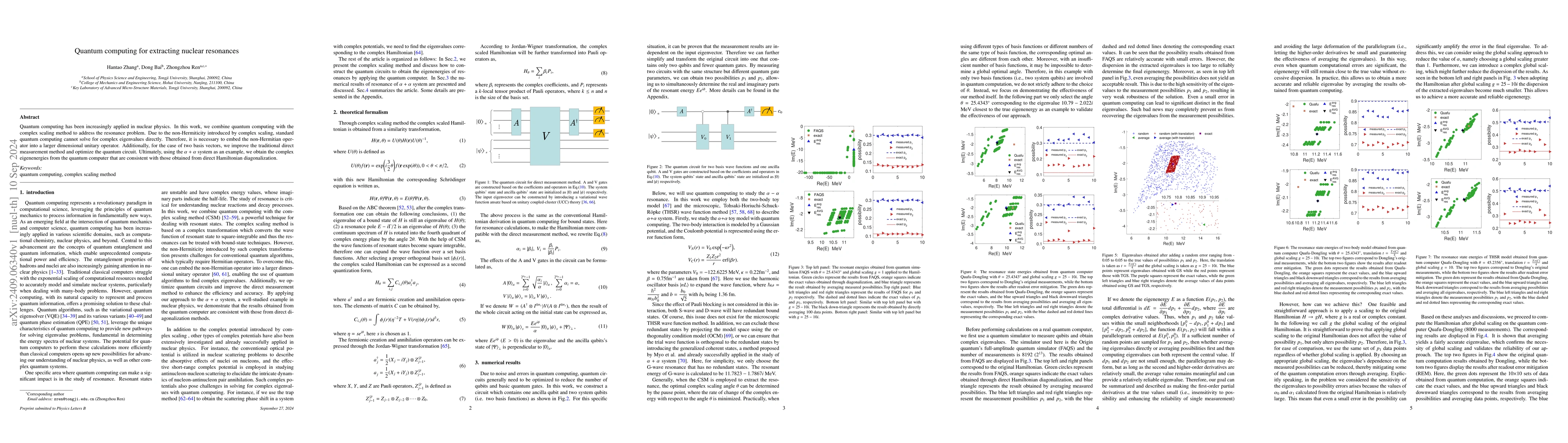 Thumbnail for Quantum computing for extracting nuclear resonances
