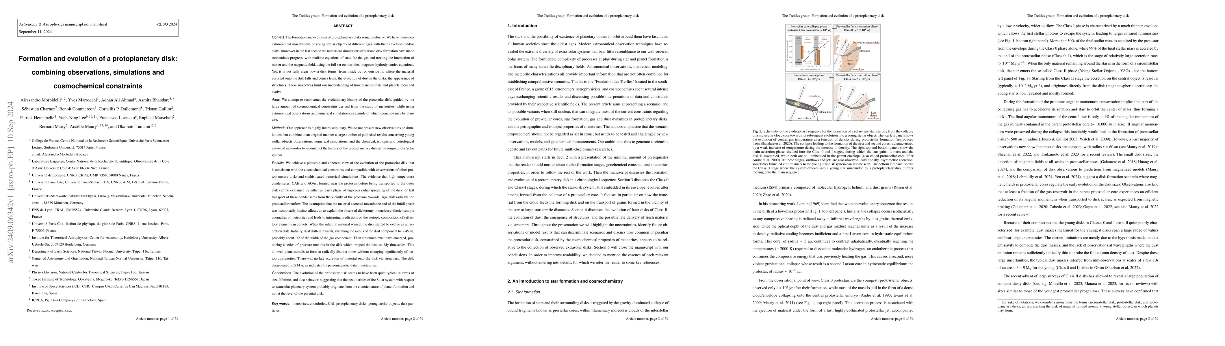 Thumbnail for Formation and evolution of a protoplanetary disk: combining
  observations, simulations and cosmochemical constraints