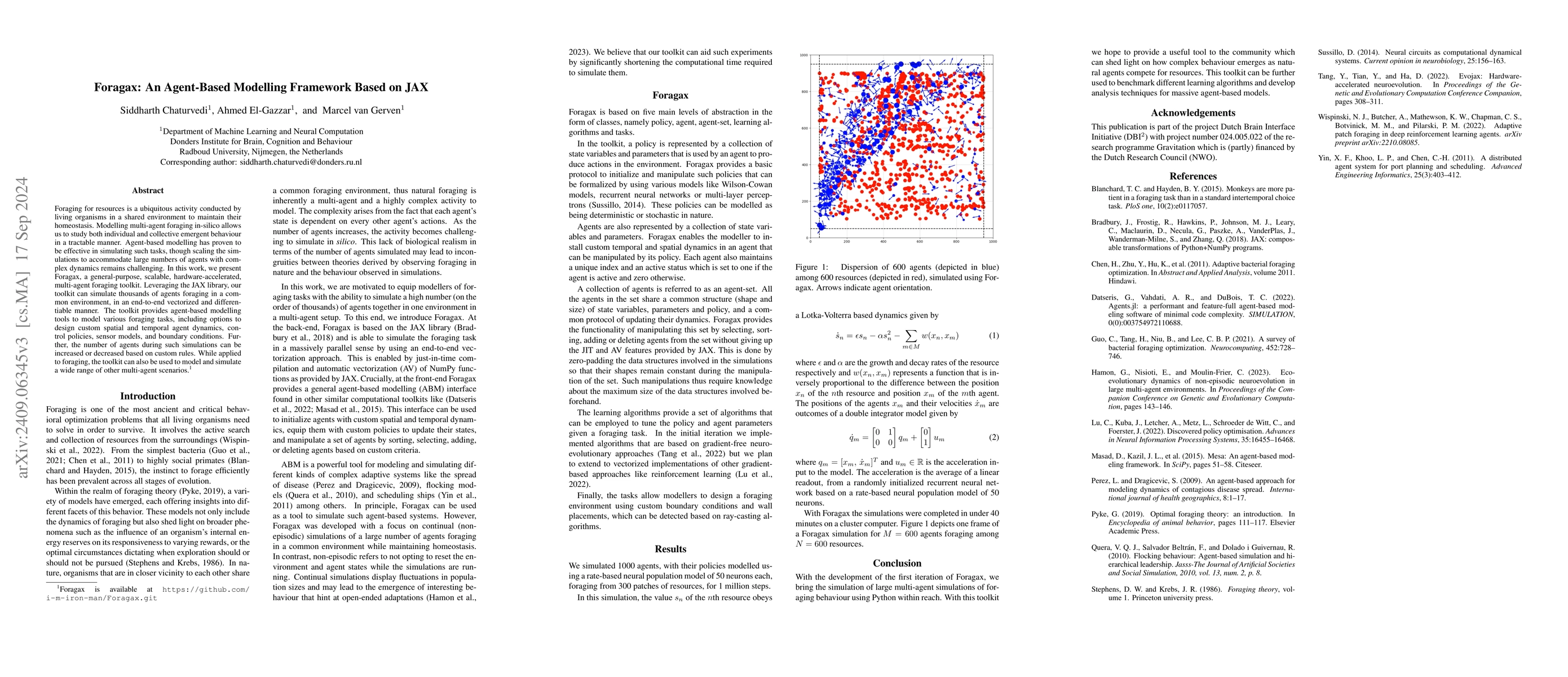Thumbnail for Foragax: An Agent-Based Modelling Framework Based on JAX
