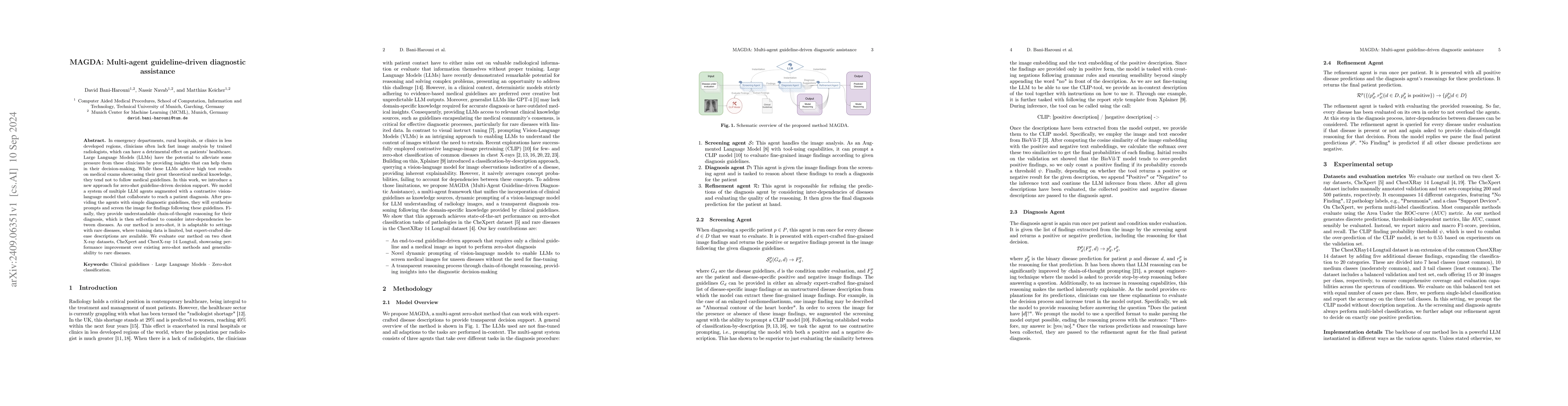 Thumbnail for MAGDA: Multi-agent guideline-driven diagnostic assistance