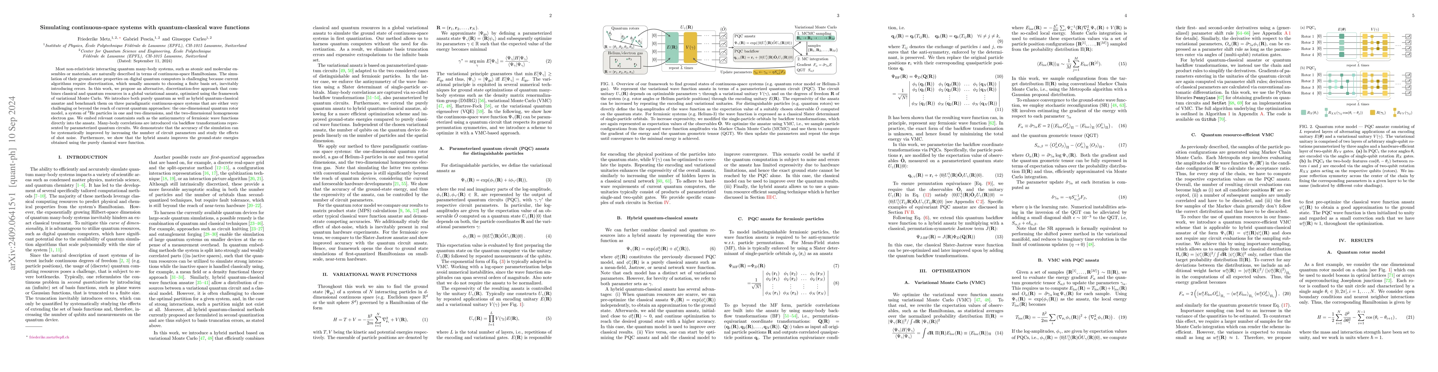 Thumbnail for Simulating continuous-space systems with quantum-classical wave
  functions