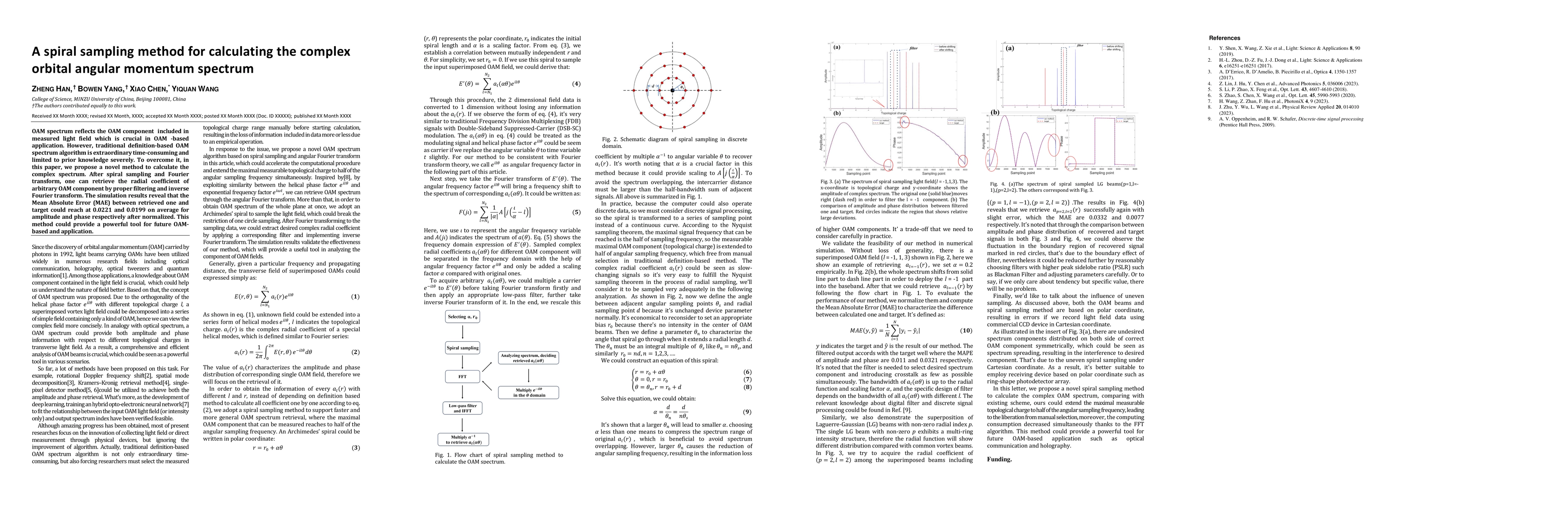 Thumbnail for A spiral sampling method for calculating the complex orbital angular
  momentum spectrum