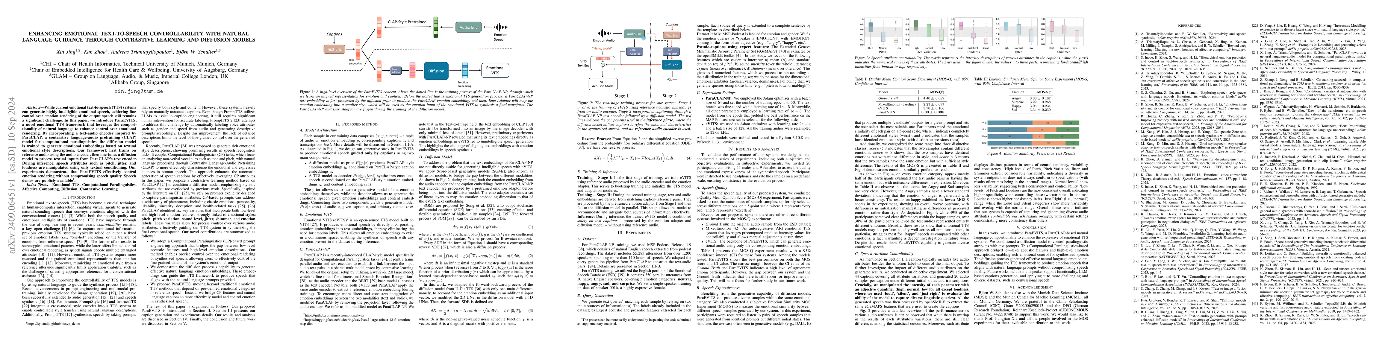 Thumbnail for Enhancing Emotional Text-to-Speech Controllability with Natural Language
  Guidance through Contrastive Learning and Diffusion Models