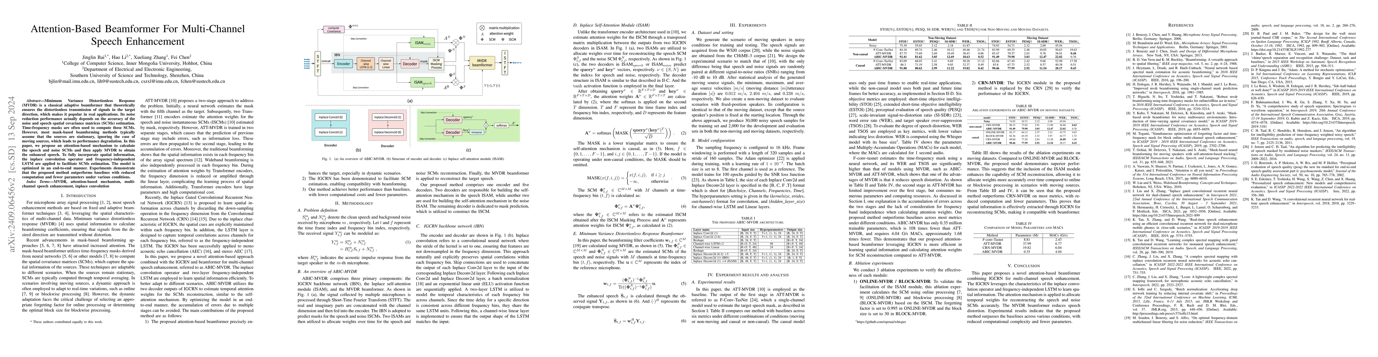 Thumbnail for Attention-Based Beamformer For Multi-Channel Speech Enhancement