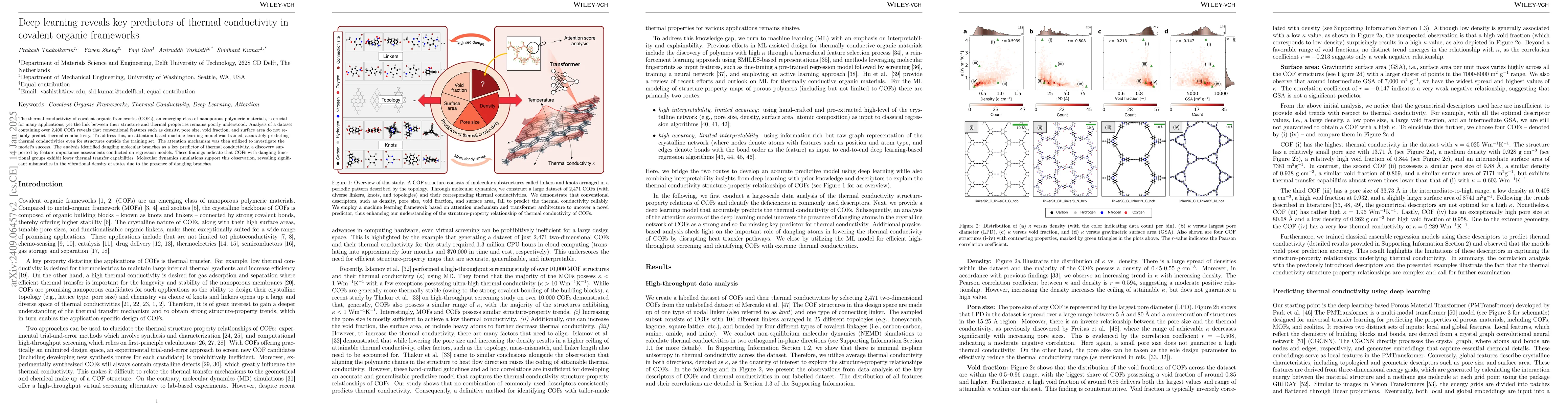Thumbnail for Deep learning reveals key predictors of thermal conductivity in covalent
  organic frameworks