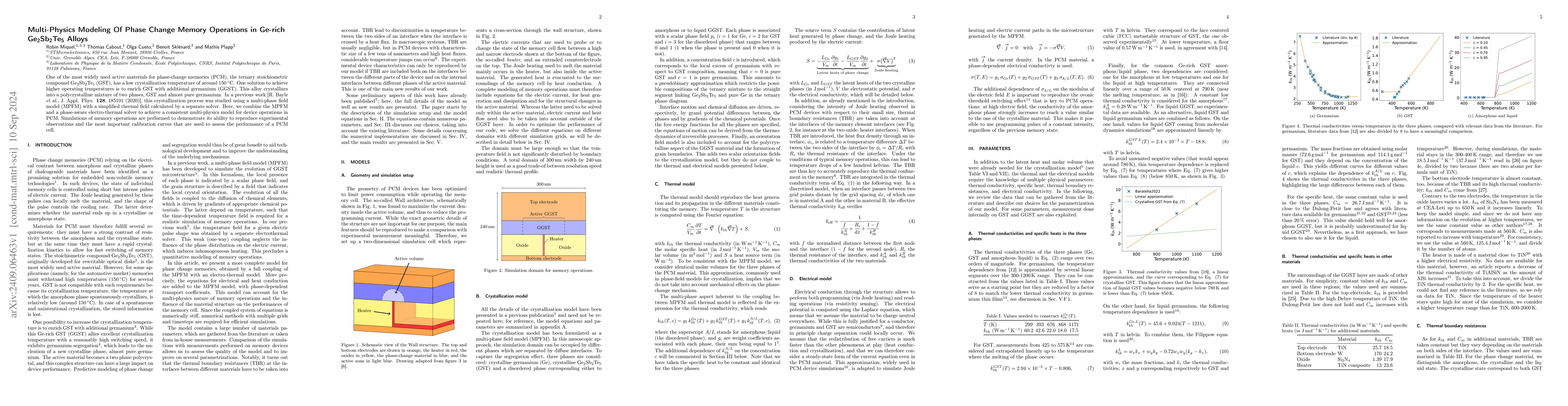 Thumbnail for Multi-Physics Modeling Of Phase Change Memory Operations in Ge-rich
  Ge$_2$Sb$_2$Te$_5$ Alloys