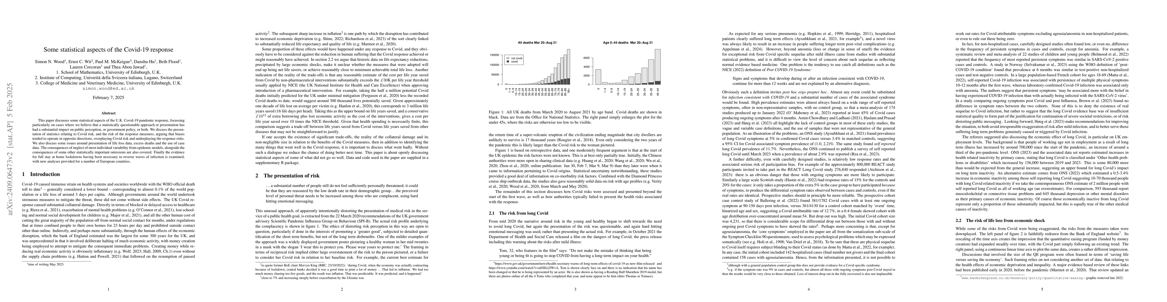 Thumbnail for Some statistical aspects of the Covid-19 response