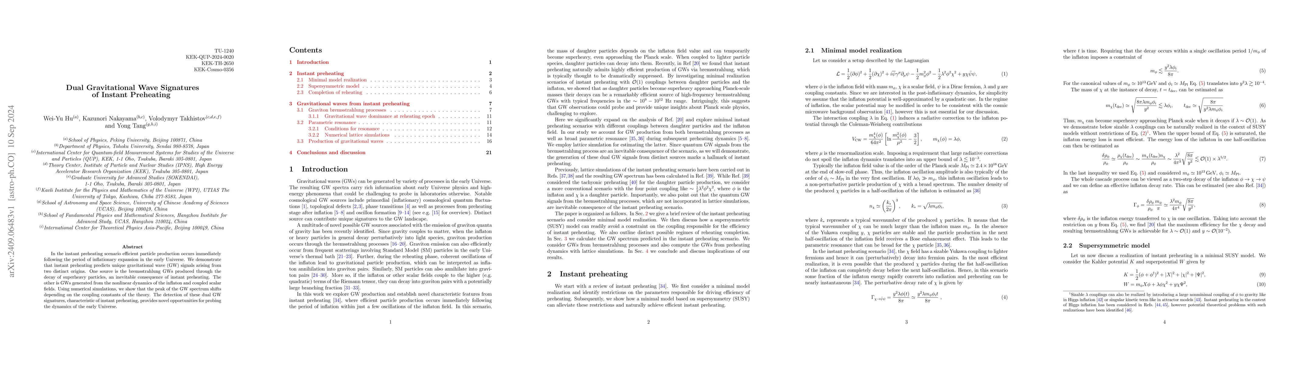 Thumbnail for Dual Gravitational Wave Signatures of Instant Preheating