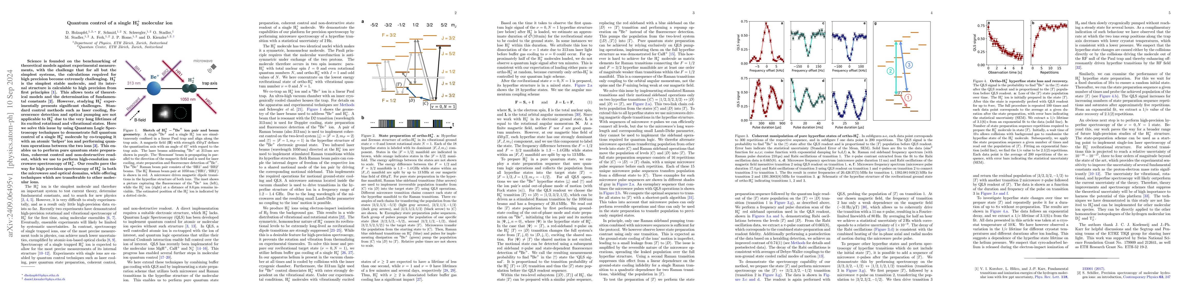 Thumbnail for Quantum control of a single $\mathrm{H}_2^+$ molecular ion