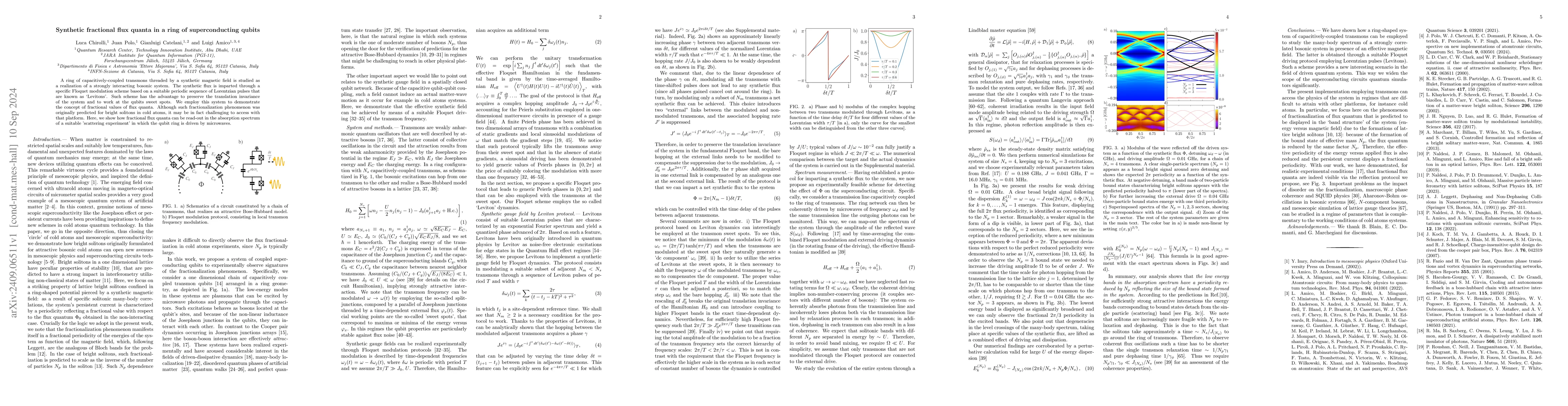 Thumbnail for Synthetic fractional flux quanta in a ring of superconducting qubits