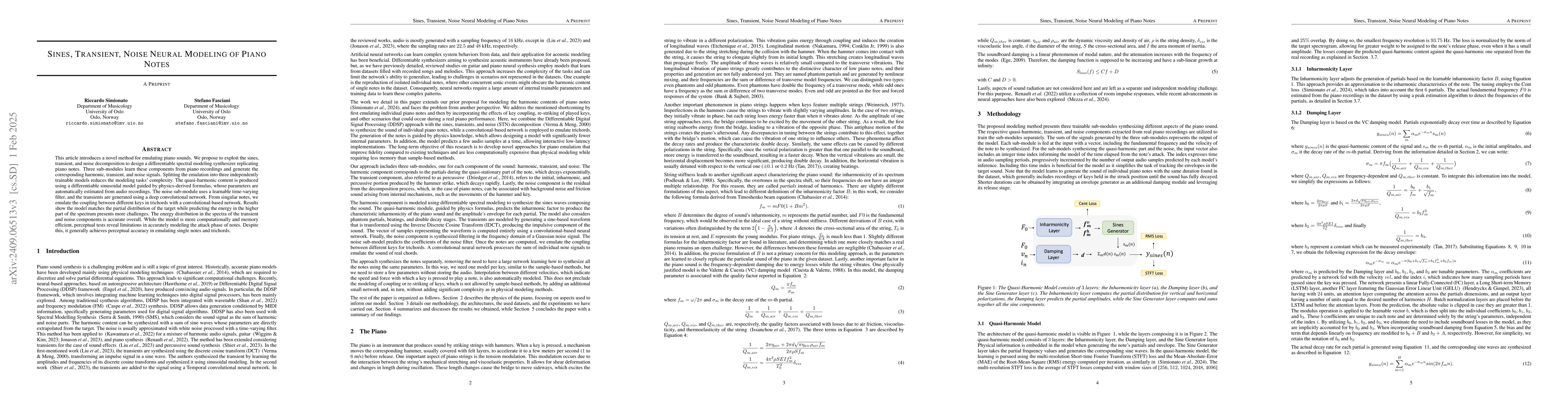 Thumbnail for Sine, Transient, Noise Neural Modeling of Piano Notes