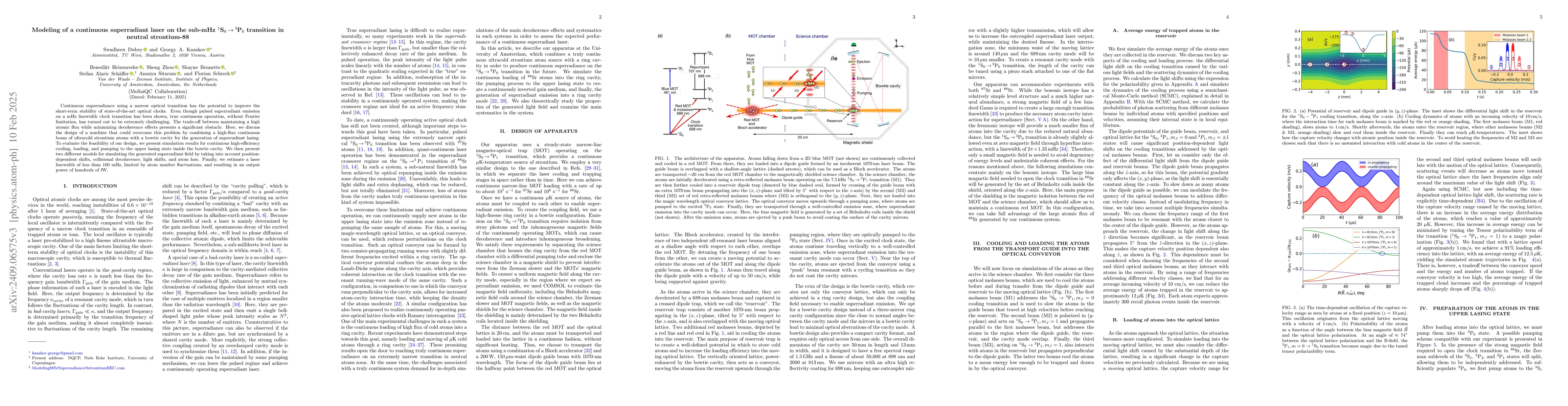 Thumbnail for Modeling of a continuous superradiant laser on the sub-mHz
  $^1$S$_0\,\rightarrow\,^3$P$_0$ transition in neutral strontium-88