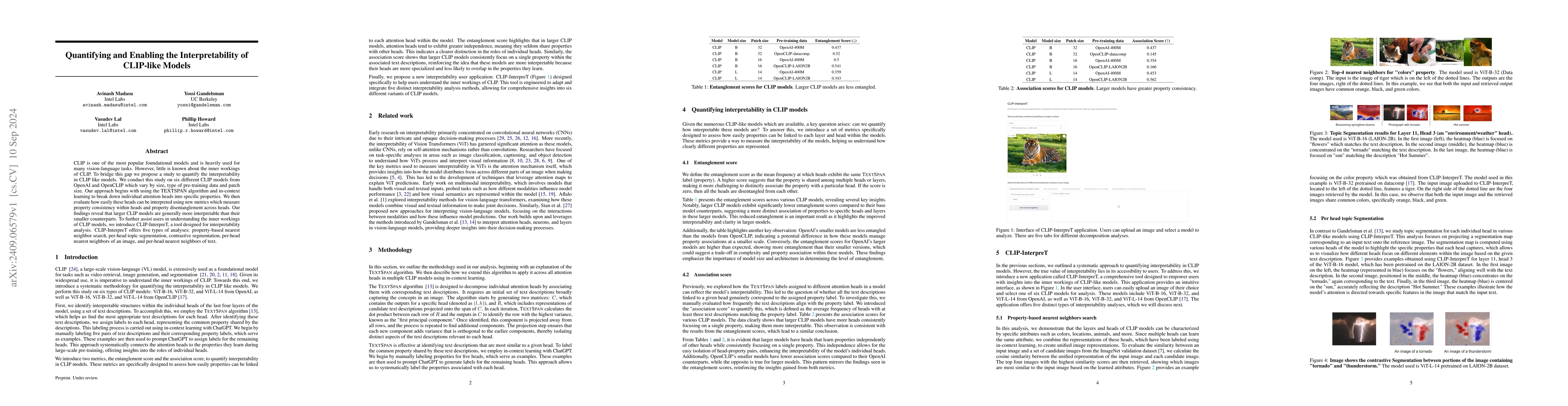 Thumbnail for Quantifying and Enabling the Interpretability of CLIP-like Models
