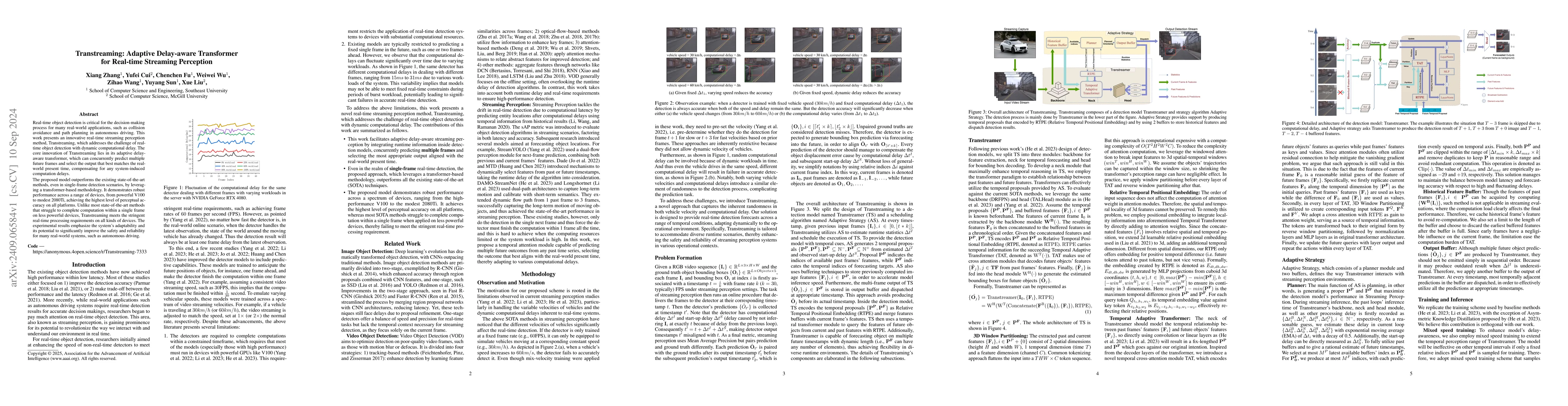 Thumbnail for Transtreaming: Adaptive Delay-aware Transformer for Real-time Streaming
  Perception