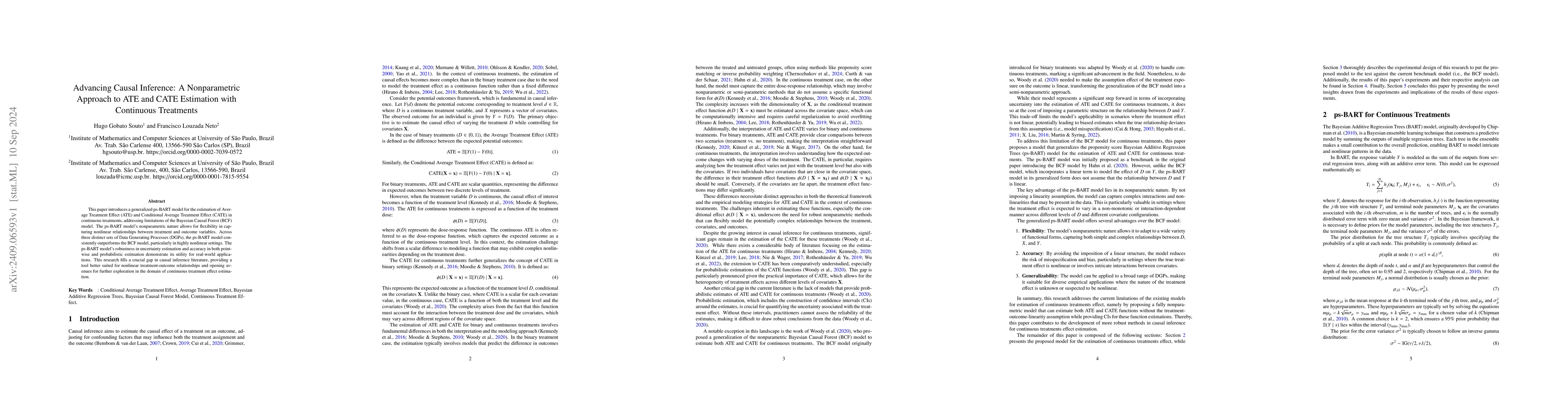 Thumbnail for Advancing Causal Inference: A Nonparametric Approach to ATE and CATE
  Estimation with Continuous Treatments