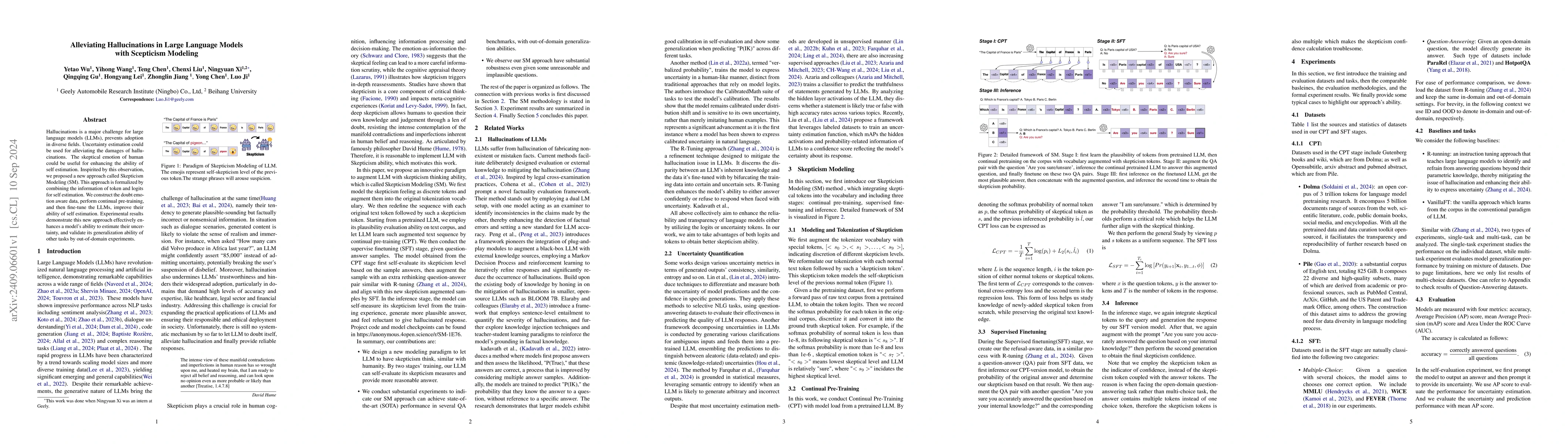 Thumbnail for Alleviating Hallucinations in Large Language Models with Scepticism
  Modeling