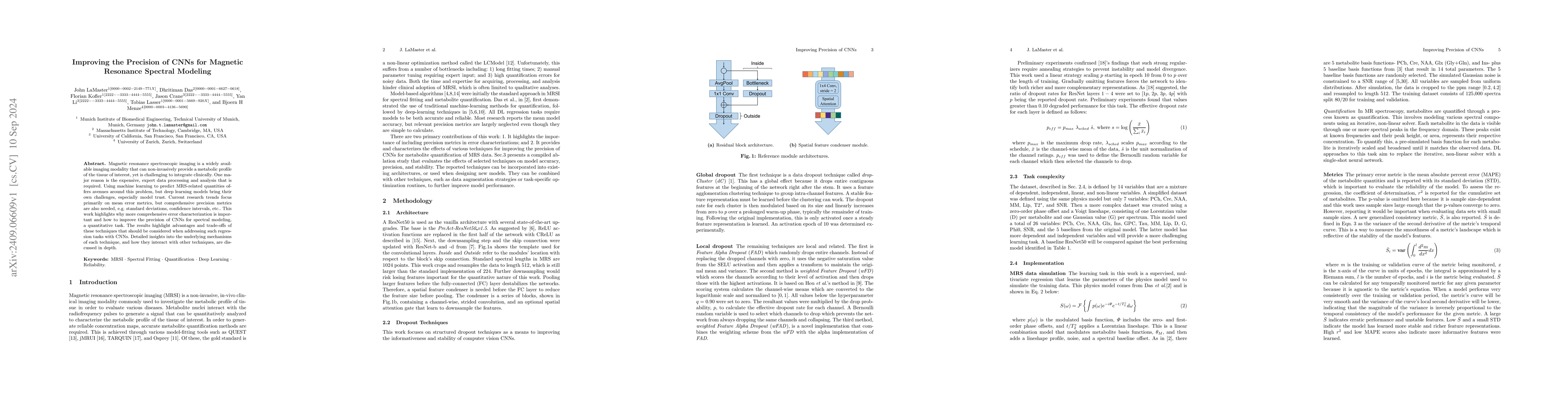 Thumbnail for Improving the Precision of CNNs for Magnetic Resonance Spectral Modeling