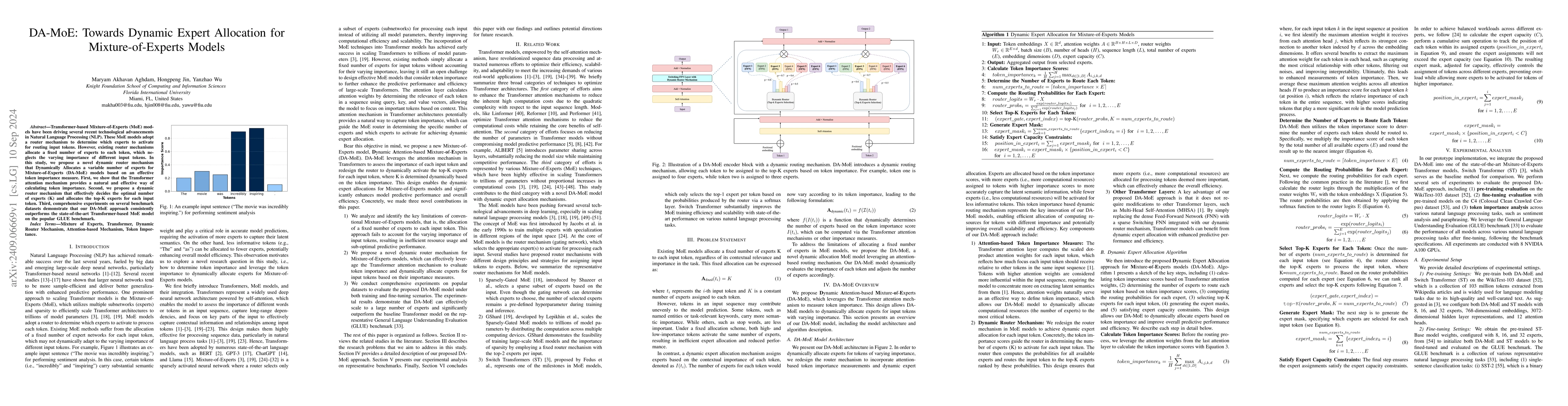 Thumbnail for DA-MoE: Towards Dynamic Expert Allocation for Mixture-of-Experts Models