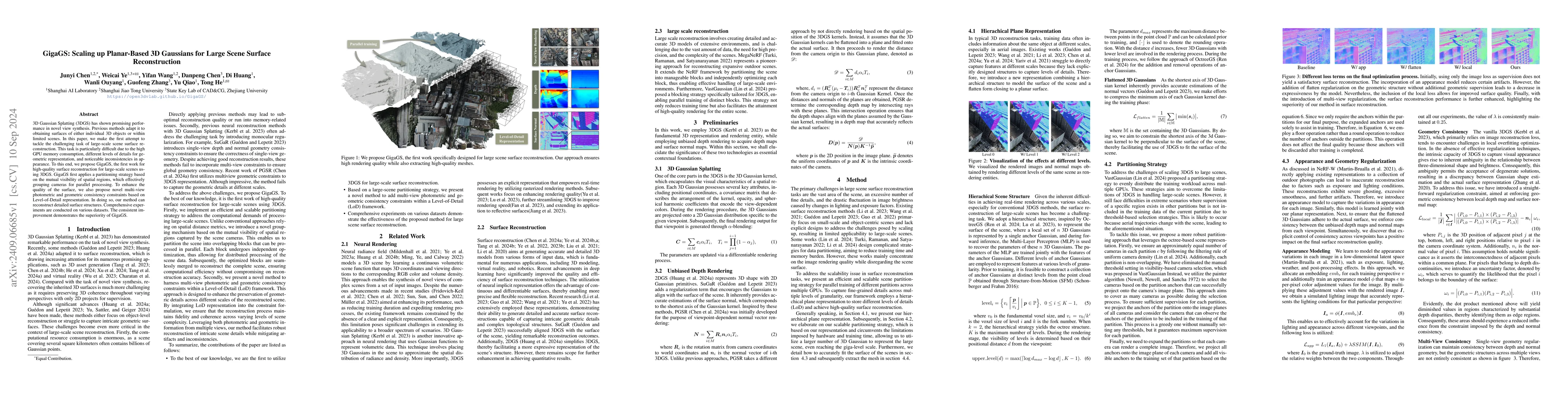 Thumbnail for GigaGS: Scaling up Planar-Based 3D Gaussians for Large Scene Surface
  Reconstruction