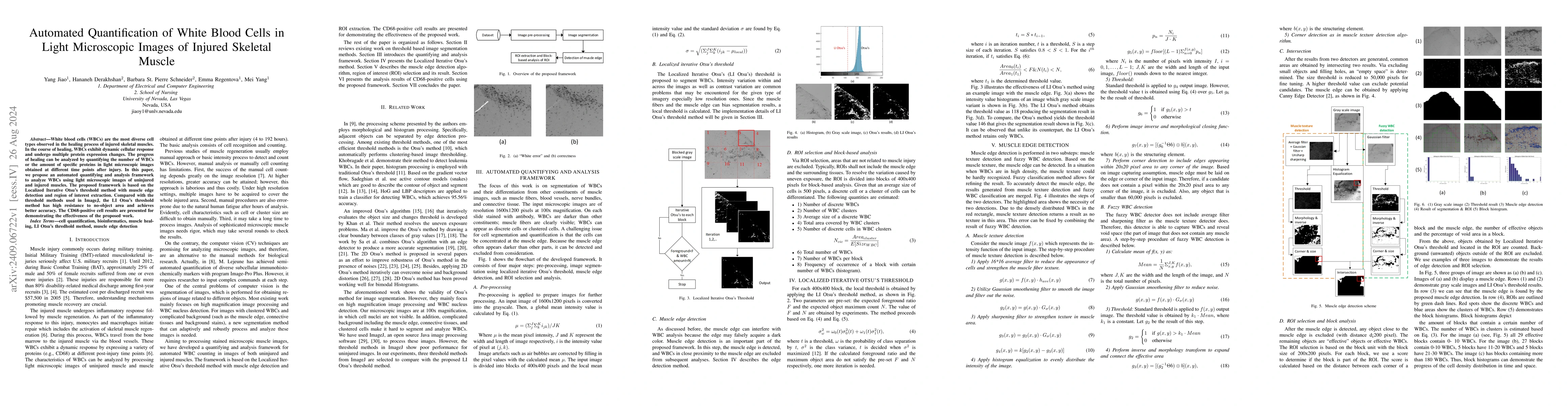 Thumbnail for Automated Quantification of White Blood Cells in Light Microscopic
  Images of Injured Skeletal Muscle