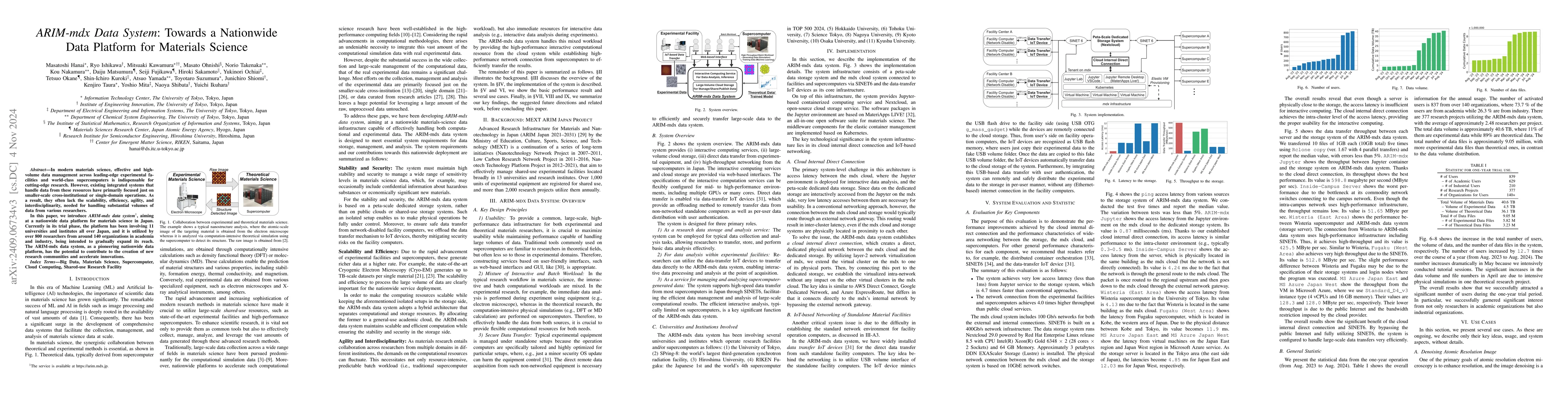 Thumbnail for ARIM-mdx Data System: Towards a Nationwide Data Platform for Materials
  Science