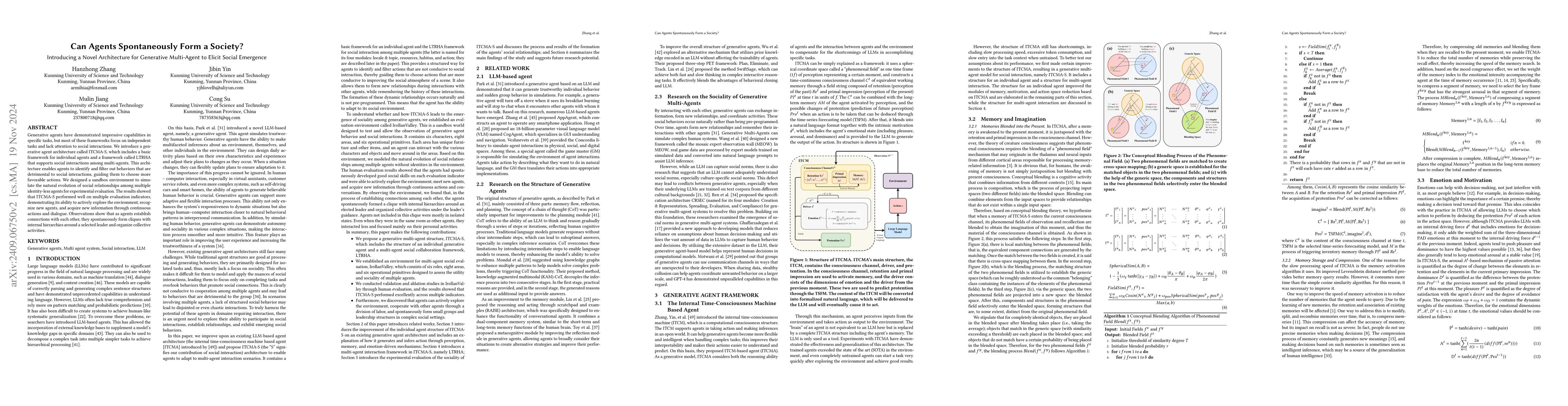 Thumbnail for Can Agents Spontaneously Form a Society? Introducing a Novel
  Architecture for Generative Multi-Agents to Elicit Social Emergence
