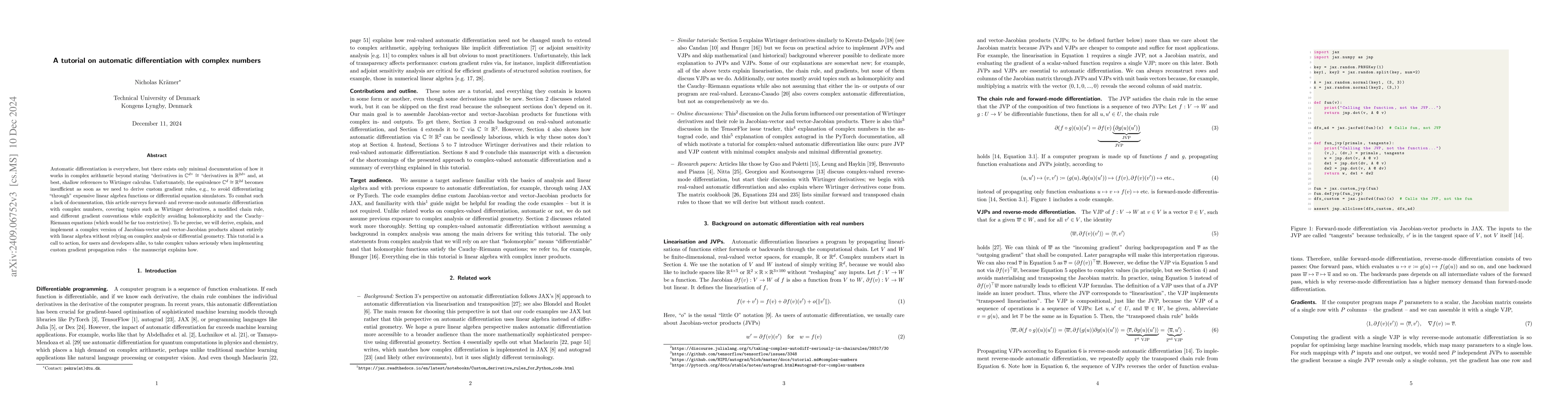 Thumbnail for A tutorial on automatic differentiation with complex numbers