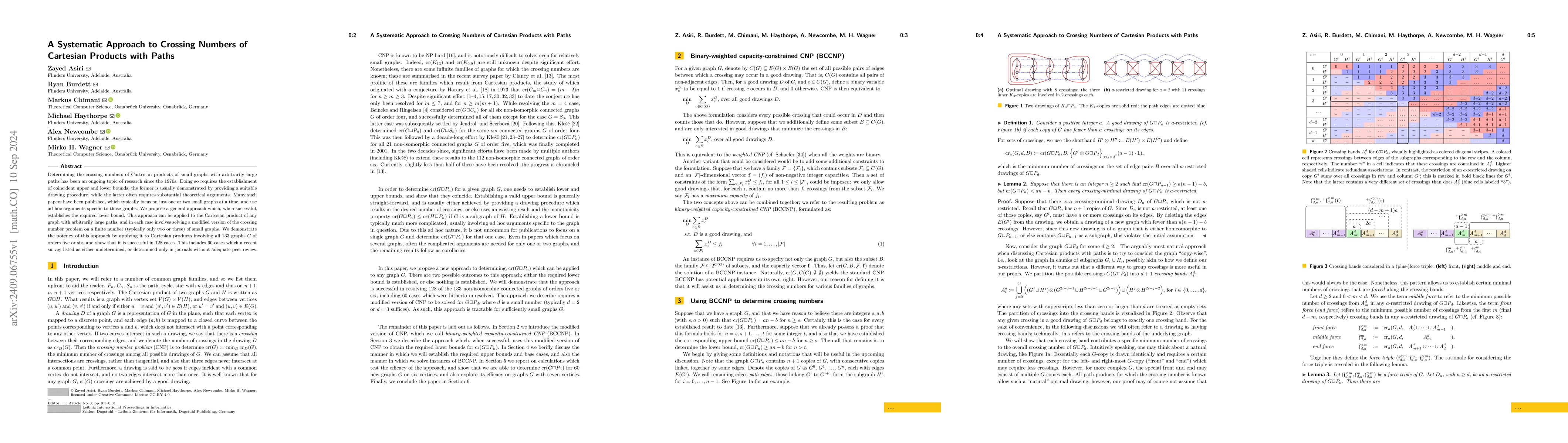 Thumbnail for A Systematic Approach to Crossing Numbers of Cartesian Products with
  Paths