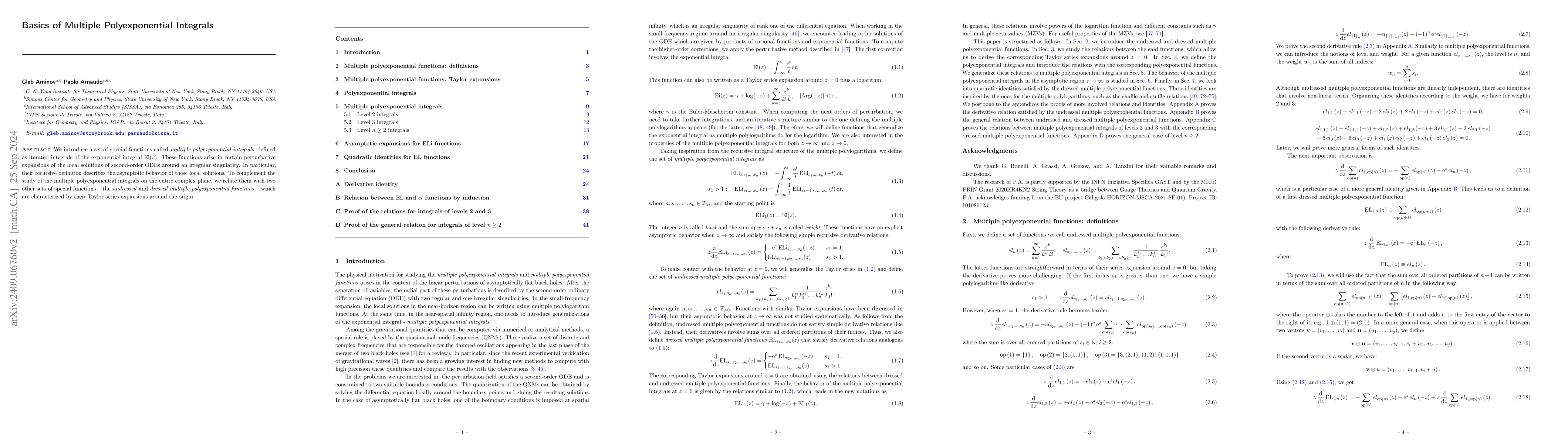 Thumbnail for Basics of Multiple Polyexponential Integrals