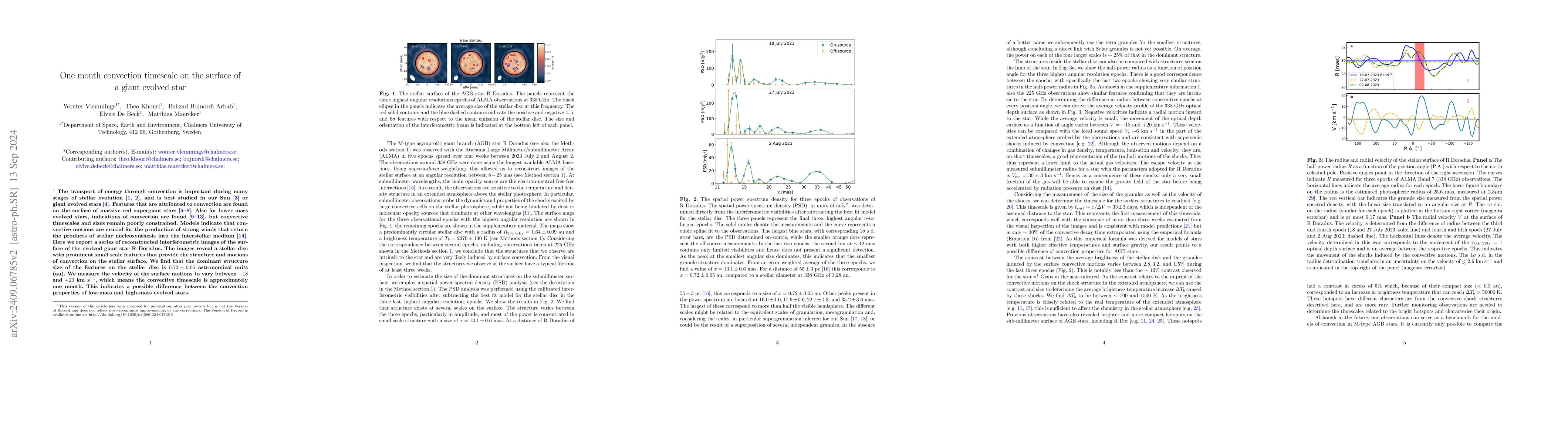 Thumbnail for One month convection timescale on the surface of a giant evolved star