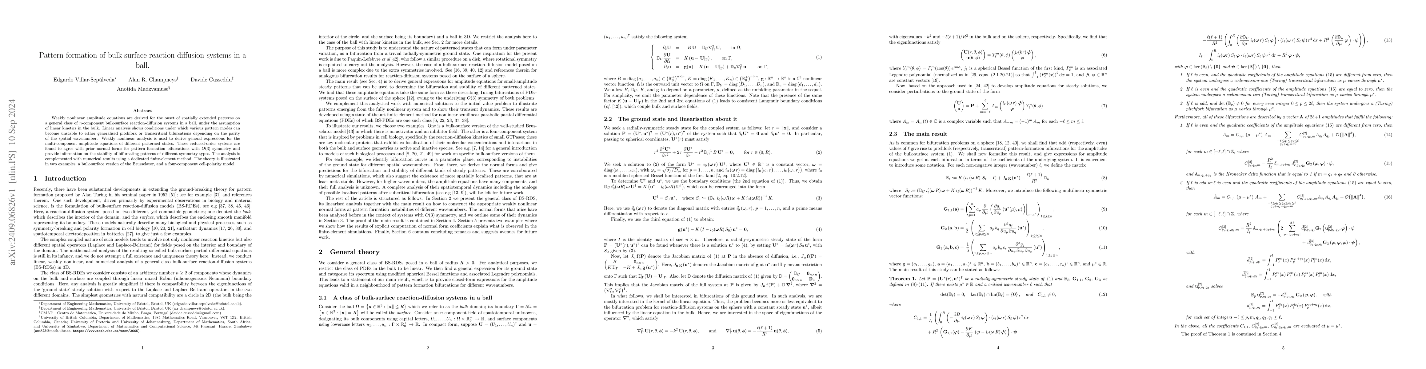Thumbnail for Pattern formation of bulk-surface reaction-diffusion systems in a ball