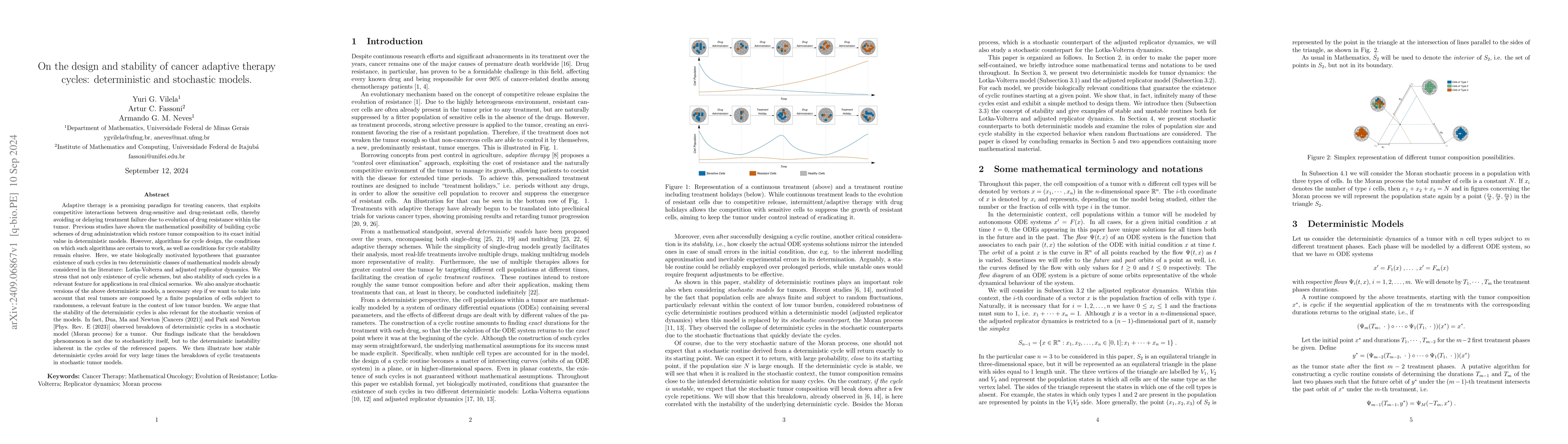 Thumbnail for On the design and stability of cancer adaptive therapy cycles:
  deterministic and stochastic models