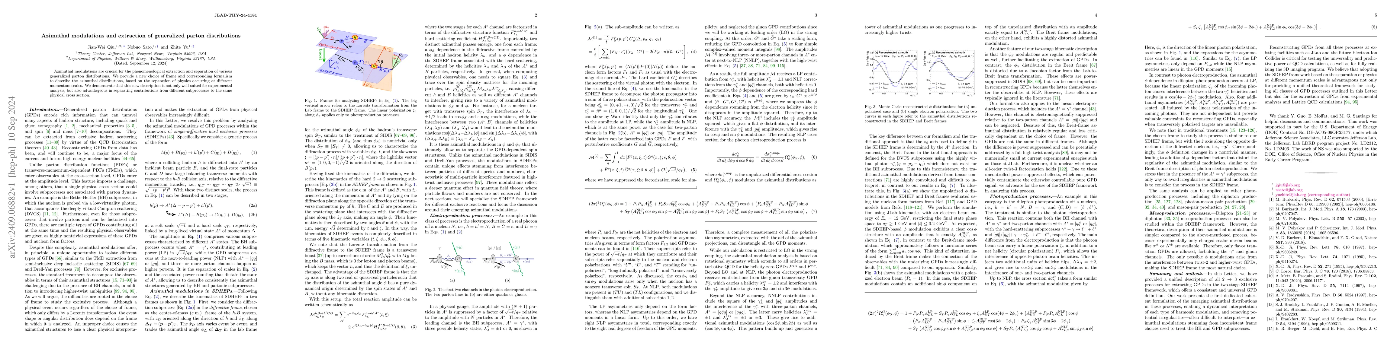 Thumbnail for Azimuthal modulations and extraction of generalized parton distributions