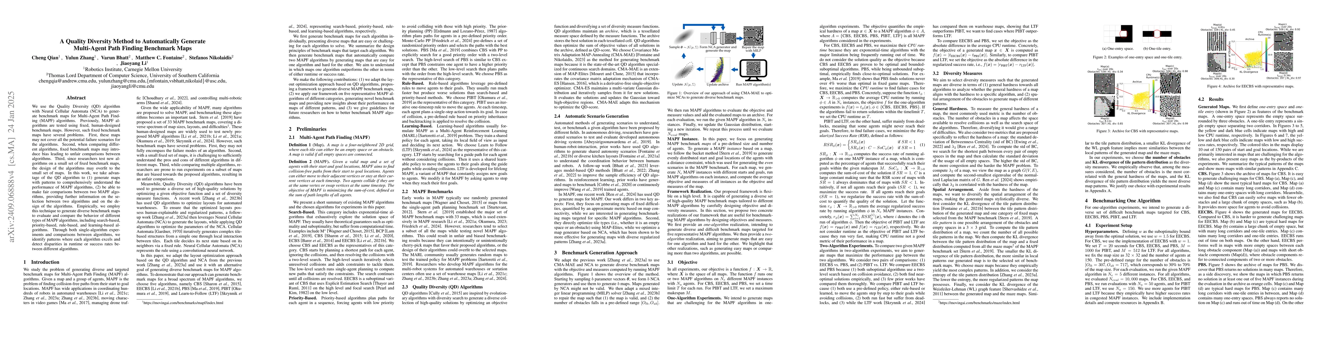 Thumbnail for A Quality Diversity Approach to Automatically Generate Multi-Agent Path
  Finding Benchmark Maps