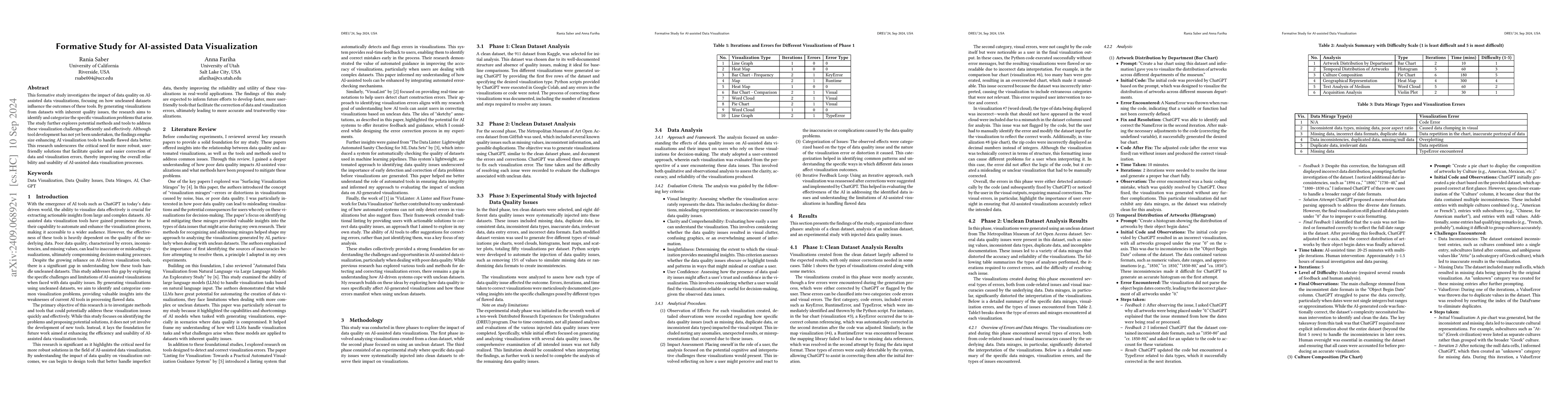 Thumbnail for Formative Study for AI-assisted Data Visualization