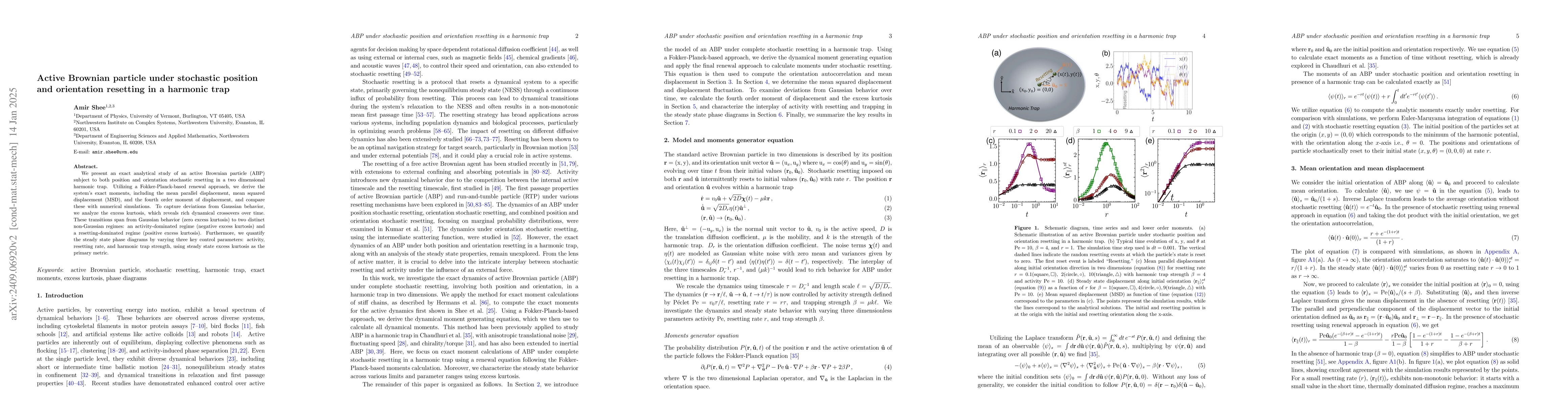 Thumbnail for Active Brownian particle under stochastic position and orientation
  resetting in a harmonic trap
