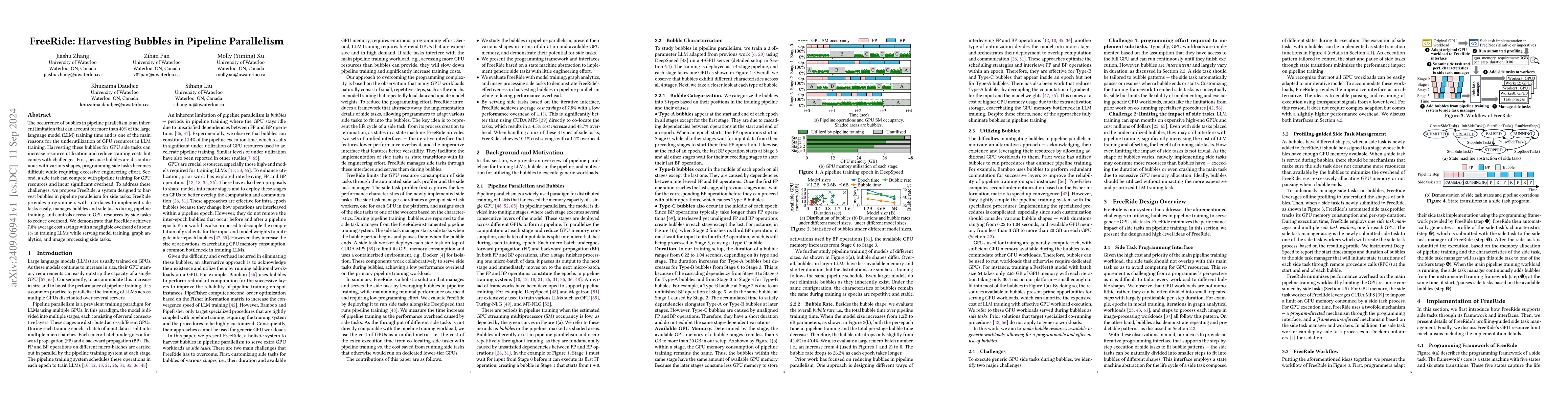 Thumbnail for FreeRide: Harvesting Bubbles in Pipeline Parallelism