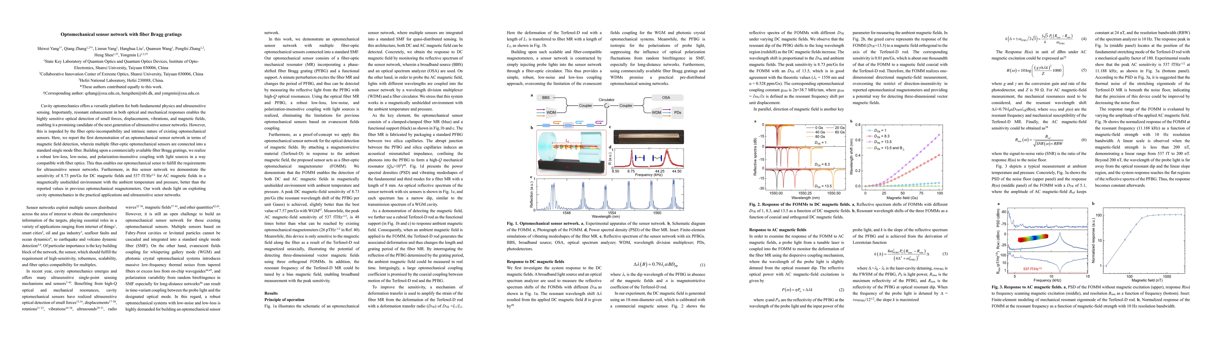 Thumbnail for Optomechanical sensor network with fiber Bragg gratings
