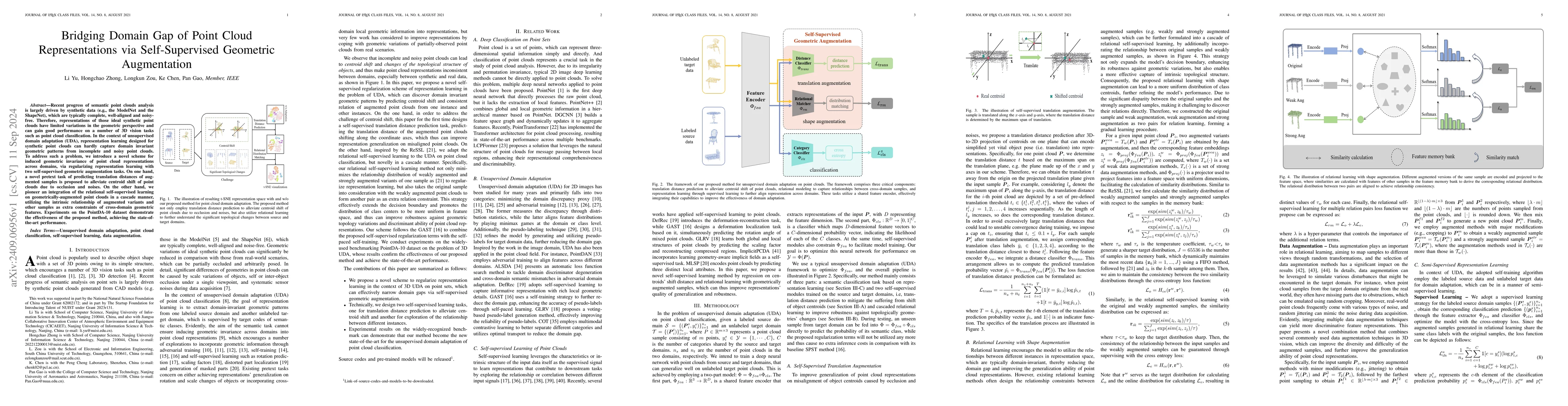 Thumbnail for Bridging Domain Gap of Point Cloud Representations via Self-Supervised
  Geometric Augmentation