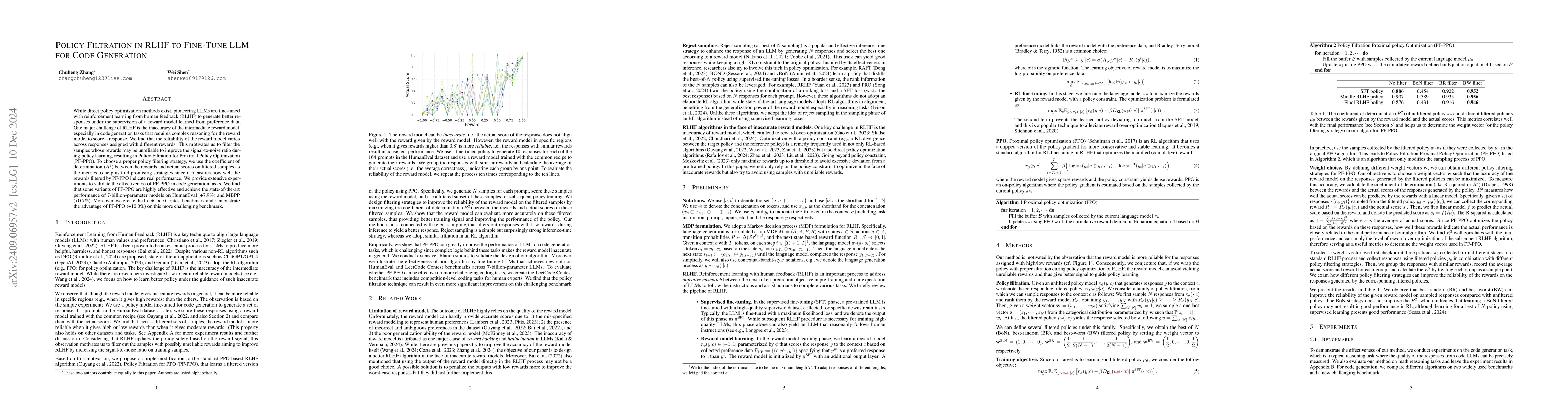 Thumbnail for Policy Filtration in RLHF to Fine-Tune LLM for Code Generation
