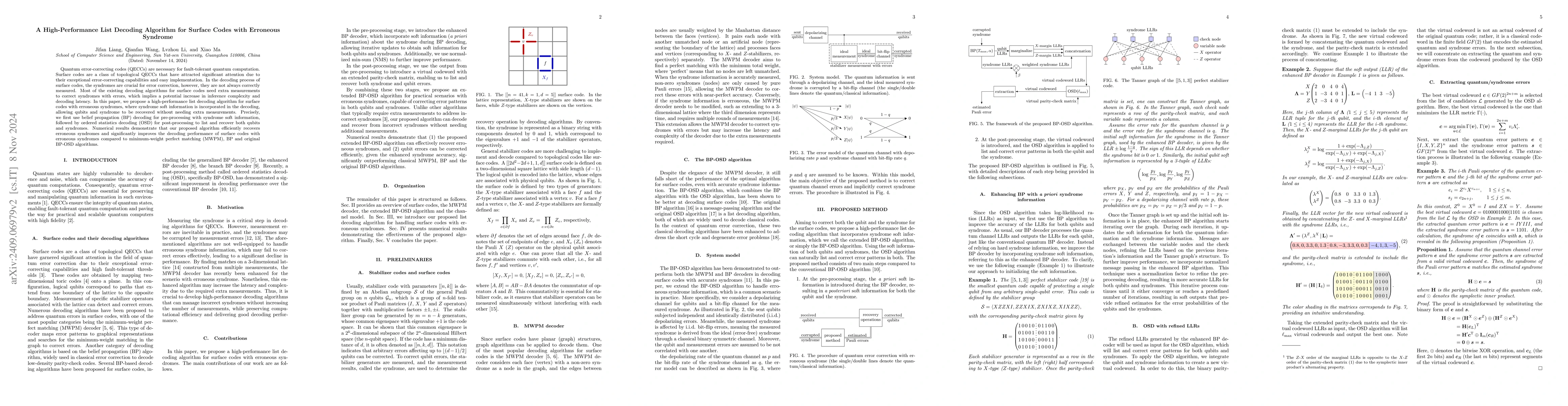 Thumbnail for A High-Performance List Decoding Algorithm for Surface Codes with
  Erroneous Syndrome