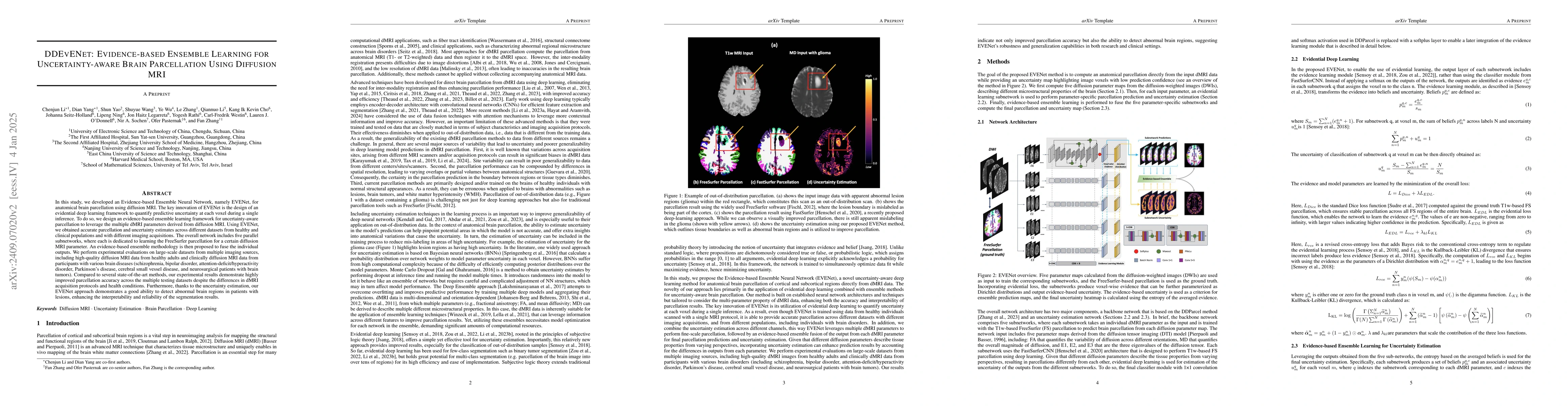 Thumbnail for EVENet: Evidence-based Ensemble Learning for Uncertainty-aware Brain
  Parcellation Using Diffusion MRI