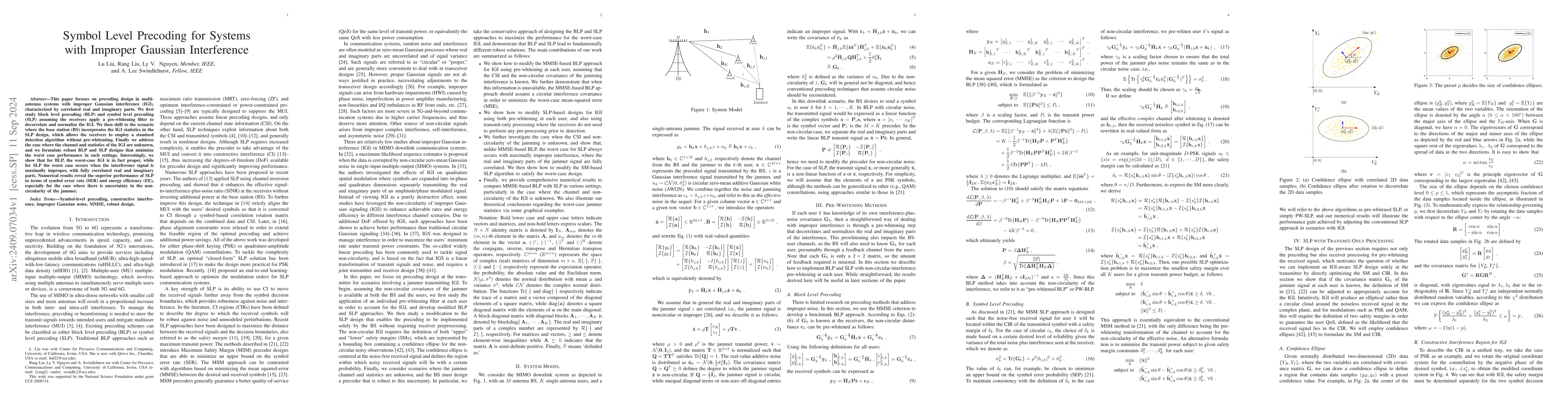 Thumbnail for Symbol Level Precoding for Systems with Improper Gaussian Interference